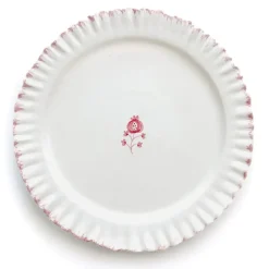 Pomegranate Inc Ruffled Rose Dinner Plate | Set of 2^ Dinnerware