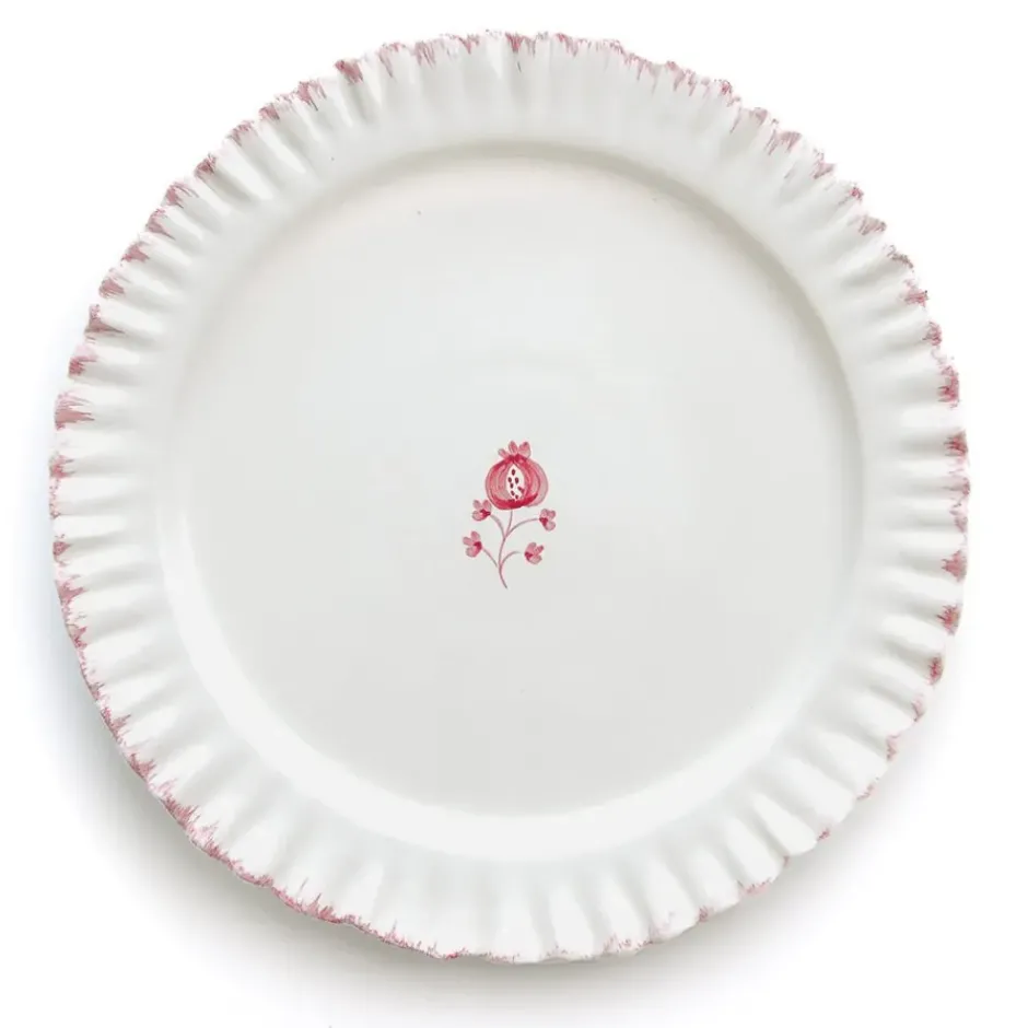 Pomegranate Inc Ruffled Rose Dinner Plate | Set of 2^ Dinnerware