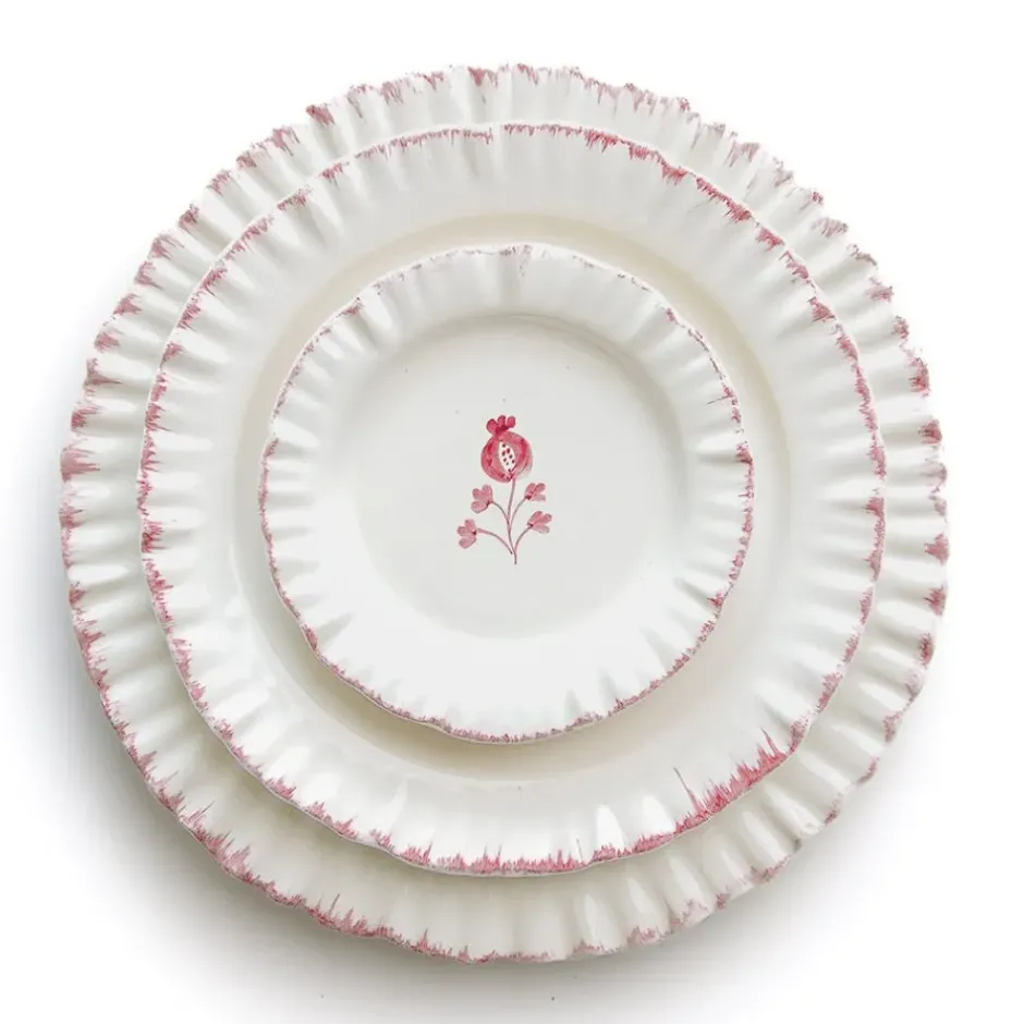 Pomegranate Inc Ruffled Rose Salad Plate | Set of 2^ Dinnerware