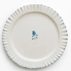 Pomegranate Inc Ruffled Teal Dinner Plate | Set of 2^ Dinnerware