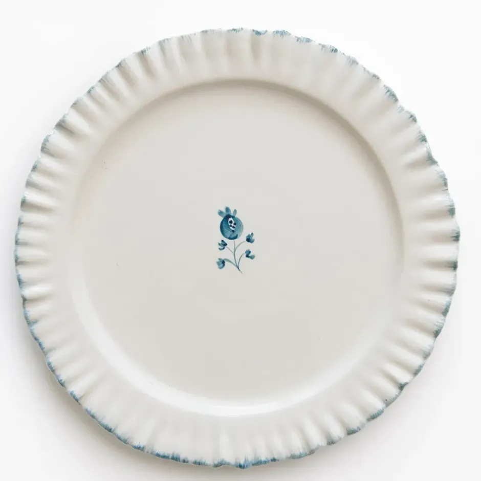 Pomegranate Inc Ruffled Teal Dinner Plate | Set of 2^ Dinnerware