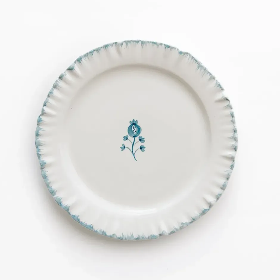Pomegranate Inc Ruffled Teal Salad Plate | Set of 2^ Dinnerware