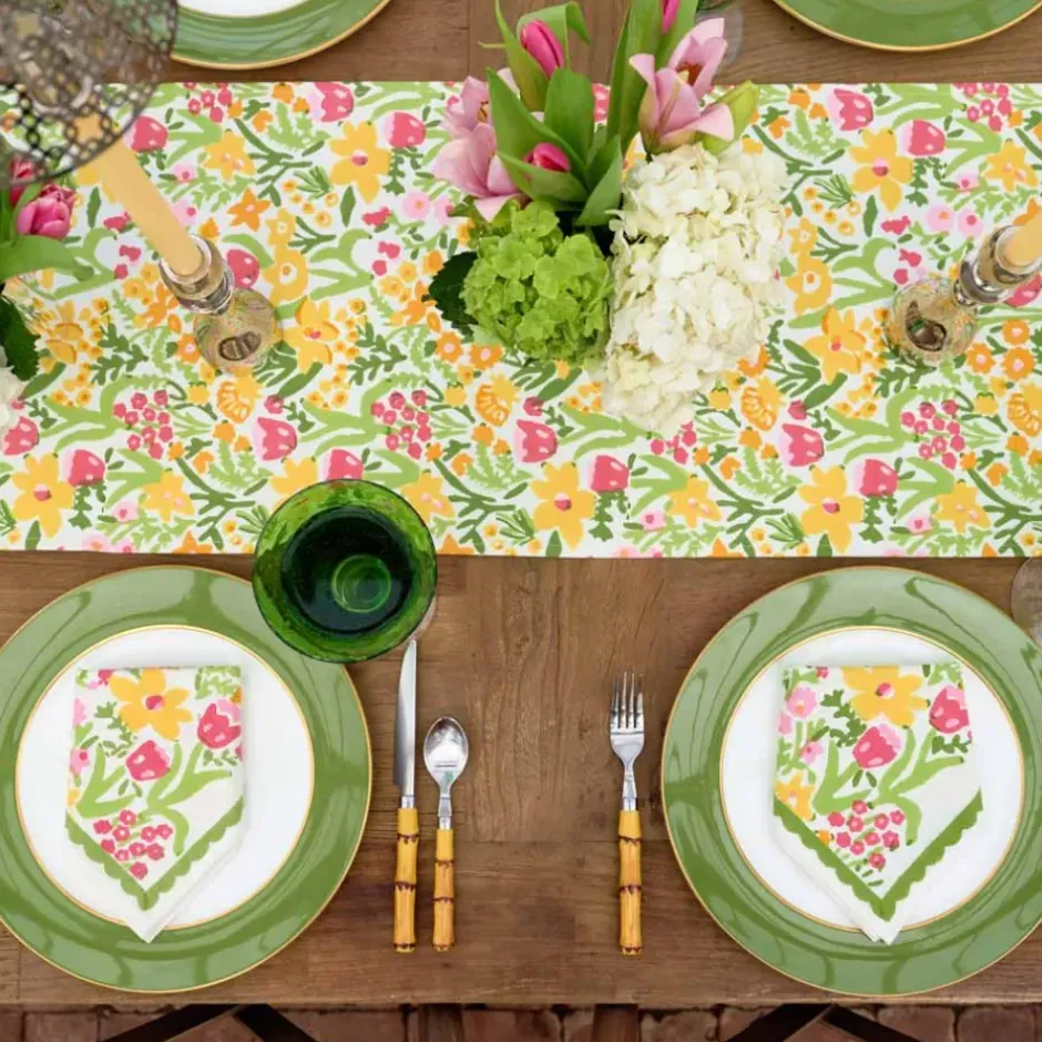 Pomegranate Inc 70s Flower Table Runner^ Table Runners
