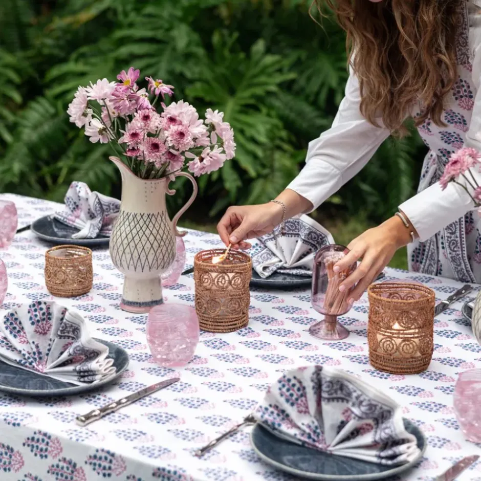 Pomegranate Inc Sagar Blue & Magenta Tablecloth^ Tablecloths