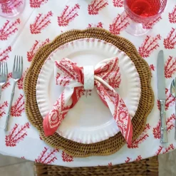 Pomegranate Inc Sagar Red & Pink Napkin | Set of 4^ Napkins