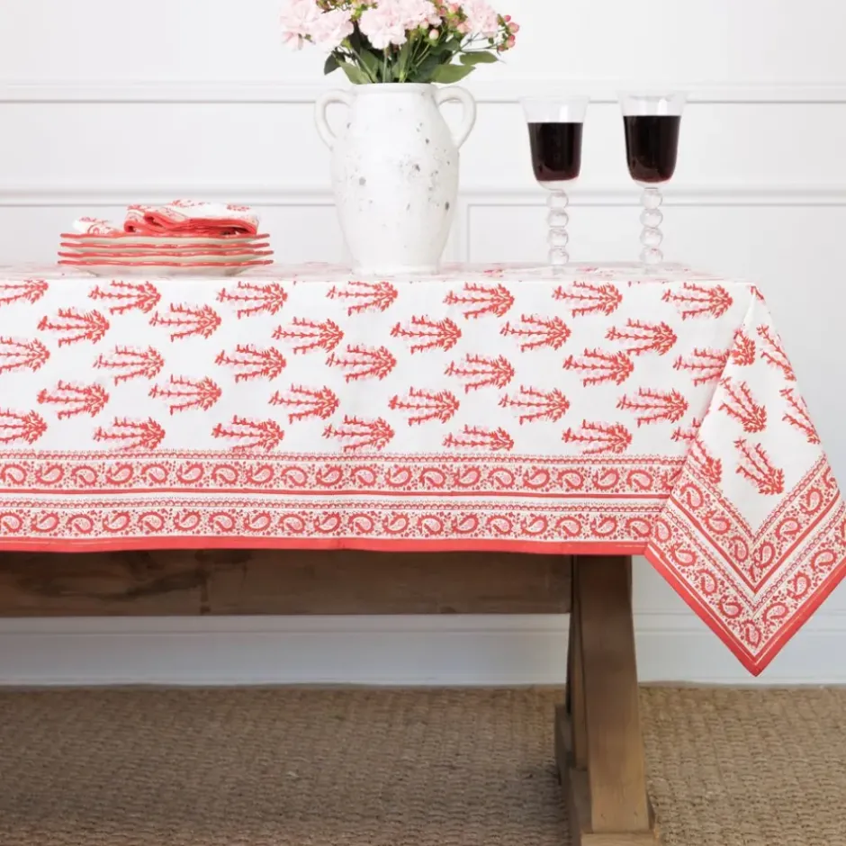 Pomegranate Inc Sagar Red & Pink Tablecloth^ Tablecloths