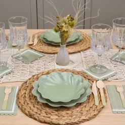 Pomegranate Inc Sage Simply Eco Plates | Set of 8^ Dinnerware