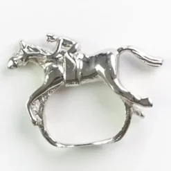 Pomegranate Inc Silver Jockey Napkin Ring | Set of 4^ Napkin Rings
