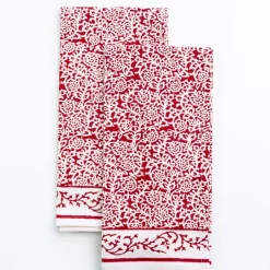 Pomegranate Inc Tapestry Deep Red Tea Towels^ Tea Towels