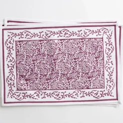 Pomegranate Inc Tapestry Eggplant Placemat | Set of 4^ Printed Placemats