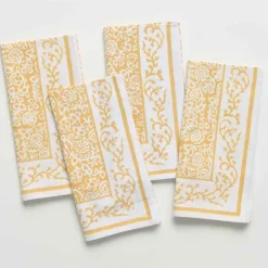 Pomegranate Inc Tapestry Marigold Napkin | Set of 4^ Napkins