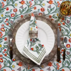 Pomegranate Inc Taupe Poplar Leaf Napkin Rings | Set of 4^ Napkin Rings