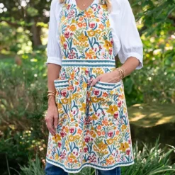 Pomegranate Inc Teal Garden Apron^ Aprons