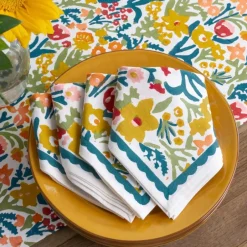 Pomegranate Inc Teal Garden Napkin | Set of 4^ Napkins