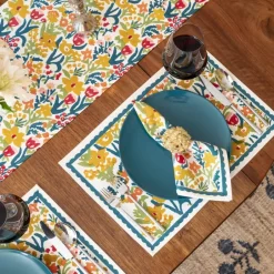 Pomegranate Inc Teal Garden Placemat | Set of 4^ Printed Placemats