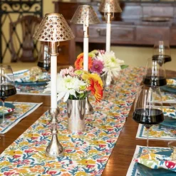 Pomegranate Inc Teal Garden Table Runner^ Table Runners