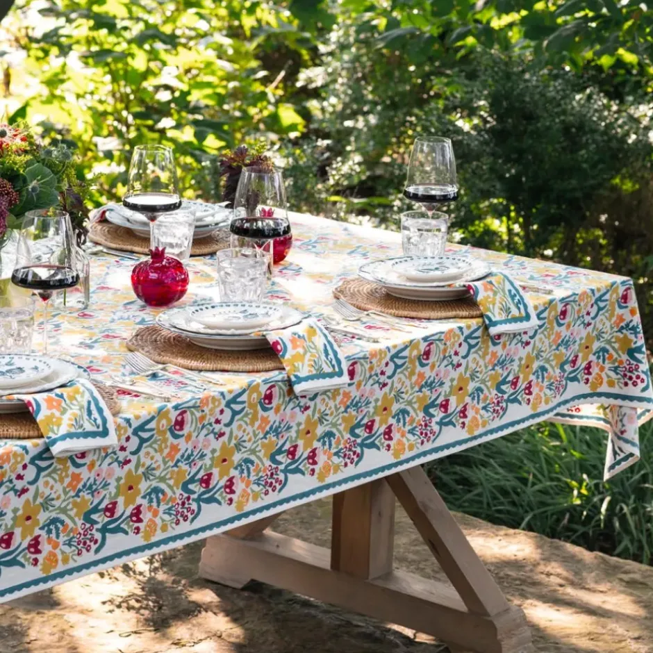 Pomegranate Inc Teal Garden Tablecloth^ Tablecloths