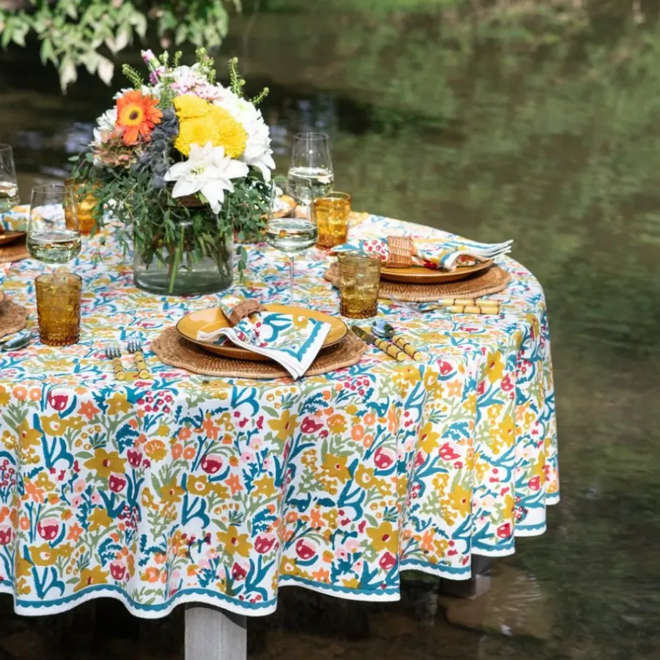Pomegranate Inc Teal Garden Tablecloth^ Tablecloths