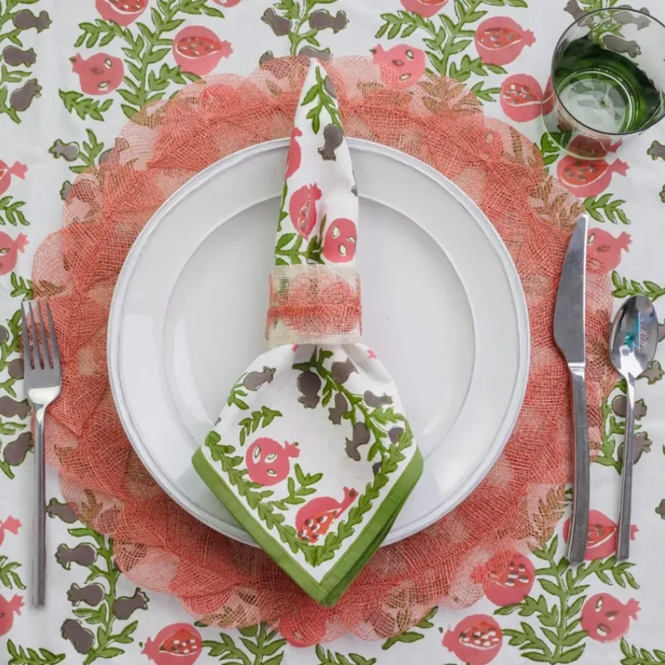 Pomegranate Inc Terracotta Poplar Leaf Napkin Rings | Set of 4^ Napkin Rings