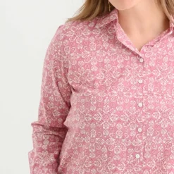 Pomegranate Inc Tulip Sundial Mauveglow Button Down Blouse^ Tops & Tunics