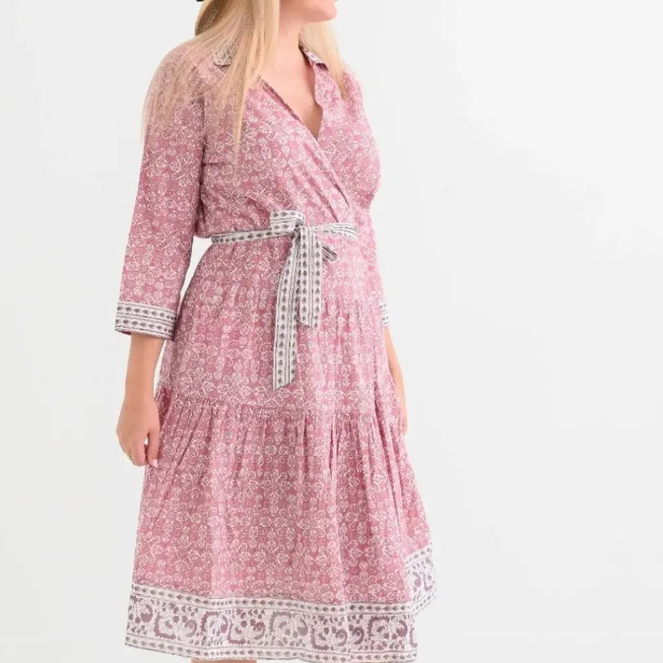 Pomegranate Inc Tulip Sundial Mauveglow Collared Wrap Dress^ Everyday Dresses