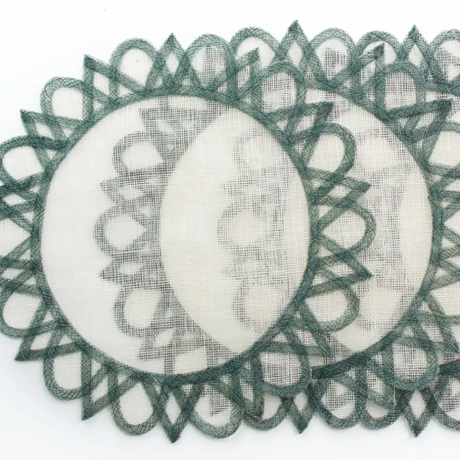 Pomegranate Inc Turkish Blue Starburst Placemat | Set of 4^ Woven Placemats