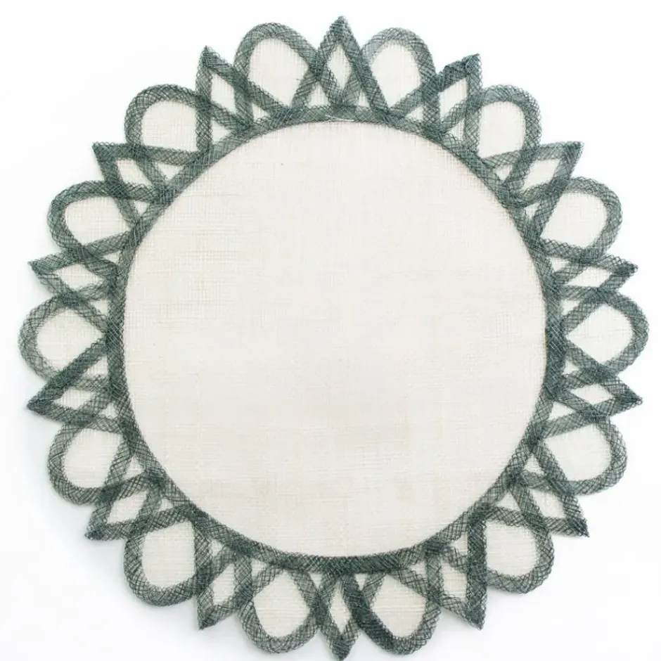 Pomegranate Inc Turkish Blue Starburst Placemat | Set of 4^ Woven Placemats