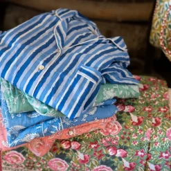 Pomegranate Inc Watercolor Blue Stripe PJ Set^ Loungewear & Accessories