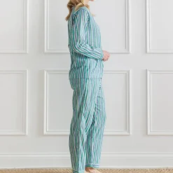 Pomegranate Inc Watercolor Green Stripe Pajama Set^ Loungewear & Accessories