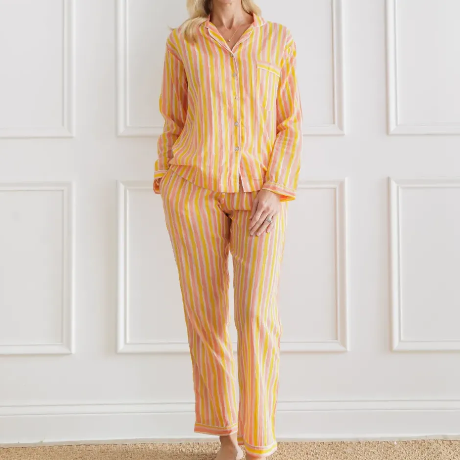 Pomegranate Inc Watercolor Orange Stripe Pajama Set^ Loungewear & Accessories