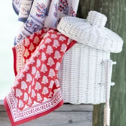 Pomegranate Inc White Wicker Lidded Ice Bucket^ Serveware|Rattan, Wicker & Bamboo