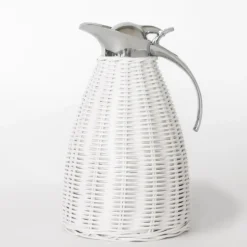 Pomegranate Inc White Wicker Thermos^ Serveware|Rattan, Wicker & Bamboo