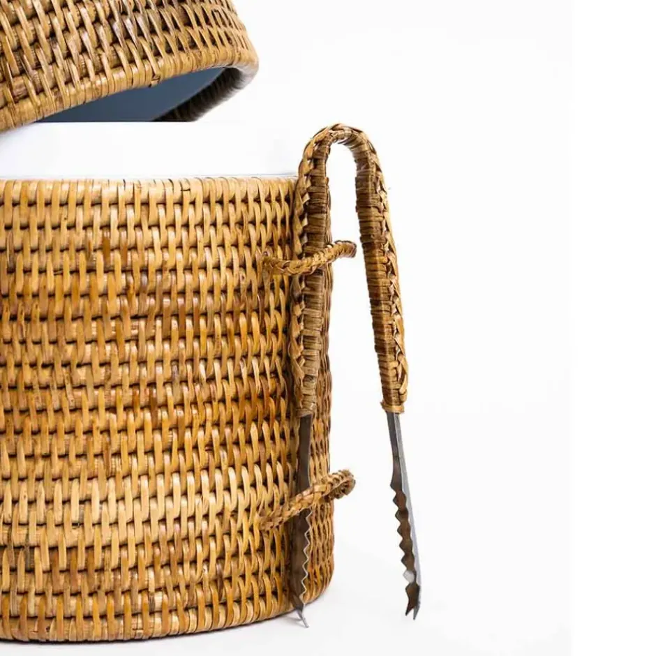 Pomegranate Inc Woven Rattan Lidded Ice Bucket^ Serveware|Rattan, Wicker & Bamboo