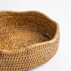 Pomegranate Inc Woven Rattan Scalloped Bowl^ Serveware|Rattan, Wicker & Bamboo