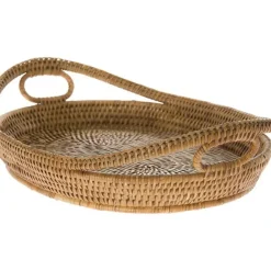 Pomegranate Inc Woven Rattan Serving Tray^ Rattan, Wicker & Bamboo