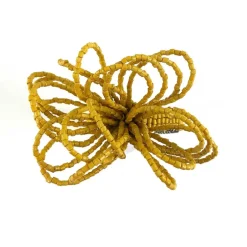 Pomegranate Inc Yellow Bow Beaded Napkin Ring | Set of 4^ Napkin Rings